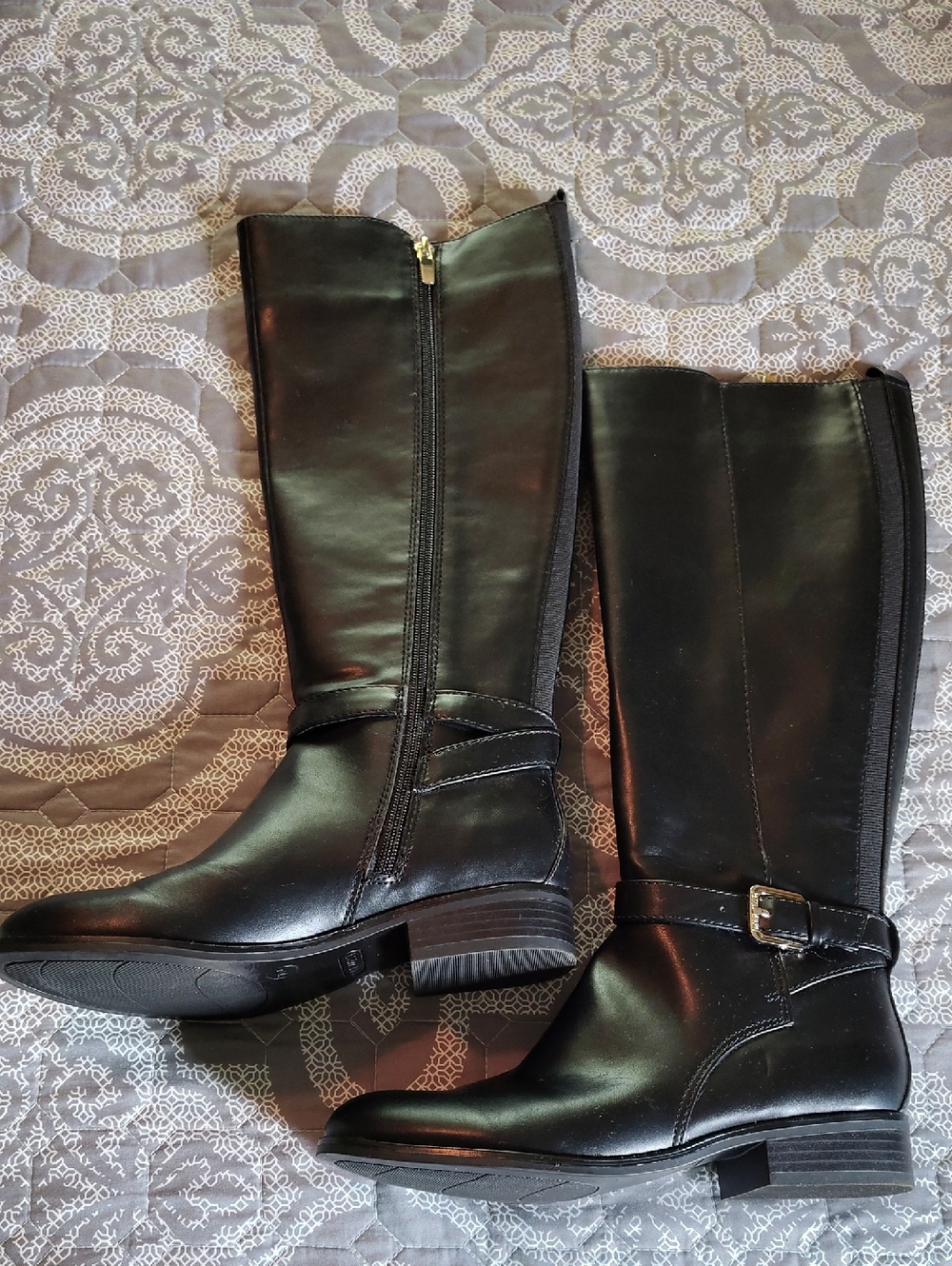 Nine West Women's Black Tall Riding Boots